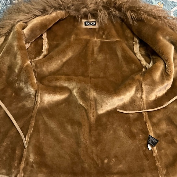 VNTG XOXO Brand 90s Penny Lane Genuine Suede Leather and Fur Coat - Picture 9 of 15